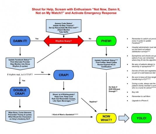 Study: The People’s Elbow is the Most Electrifying Move in All of ACLS 2014 ACLS algorithm