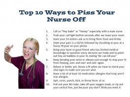Top 10 Ways to Really Piss Your Nurse Off angry nurse