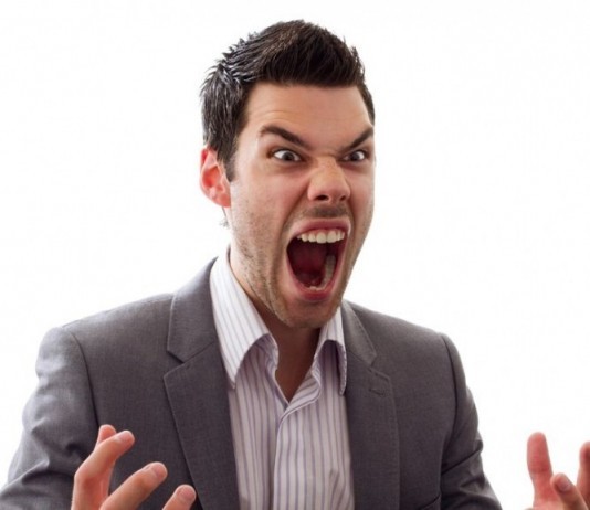 Confrontation Visual Fields Ends in Triple Homicide angry man