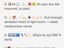 Orthopaedics to Begin to Use Emojis in Progress Notes emoji for orthopedic surgeons interpreted