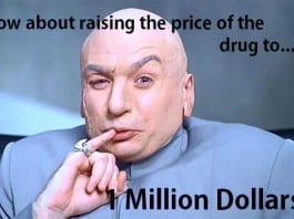 Pharmaceutical Company Buys Out Another 20 Generic Drugs, Decides to Raise Drug Prices to… 1 Million Dollars dr evil