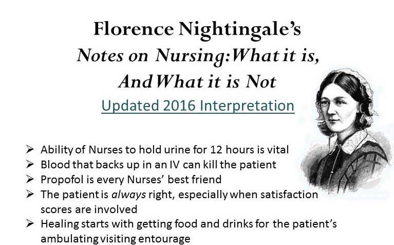 Florence Nightingale’s Notes on Nursing 2016 Interpretation