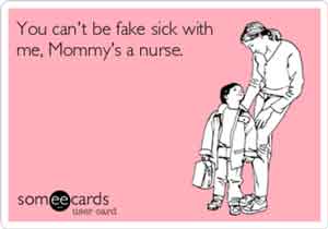 Nursing mommy sick