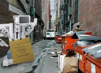 Homeless da Vinci Robot Seen Begging for Spare Surgeries