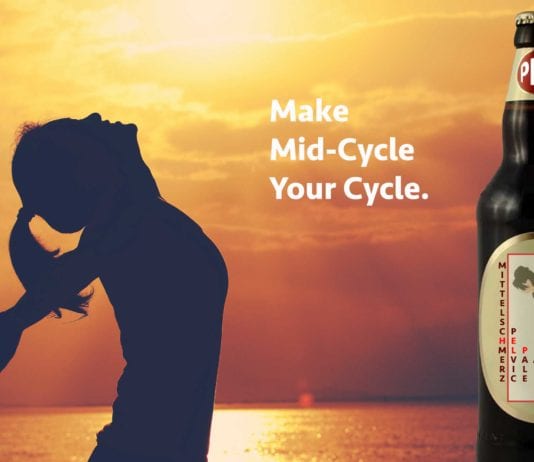 Mittelschmerz Pelvic Pale Ale a Hit in Mid-Cycle Menstruating Females Mittelshmerz, sunset