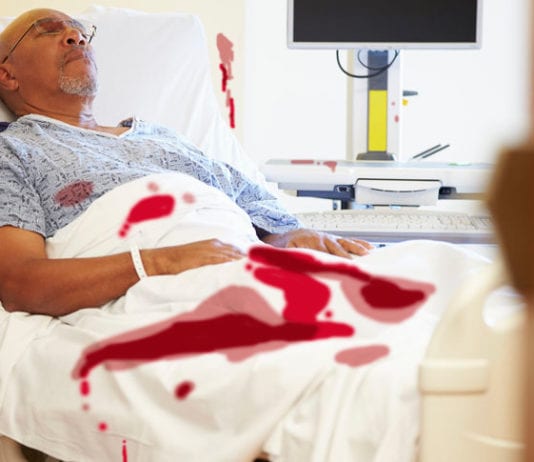 Patient Can’t Wait to Yank Out Foley, Cause Bloodbath Foley, bloodbath