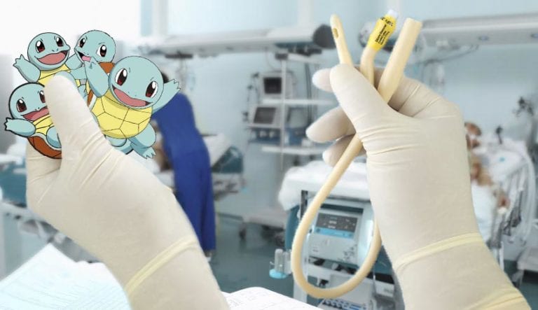 Nurse Flushes Family of Squirtles Out of Blocked Foley Catheter