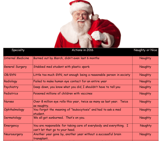 Santa’s “Naughty or Nice” List