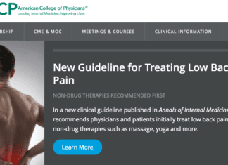 ACP Guidelines for Low Back Pain: ‘Anything, ANYTHING But Opioids’ ACP low back pain anything