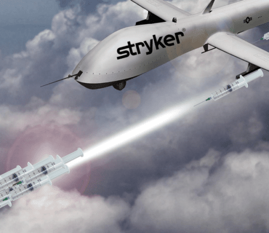 Secretary Tom Price Deploys Stryker Drone to Mass Vaccinate America for Flu Stryker drone