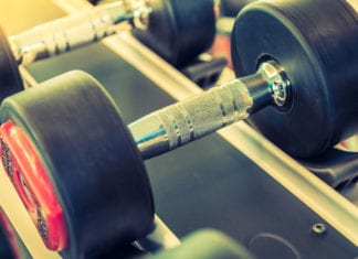 Mid-Case and Looking for a Workout, Orthopod Asks Scrub Tech for Dumbbells dumbbells