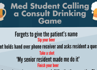 The Med Student Calling a Consult Drinking Game