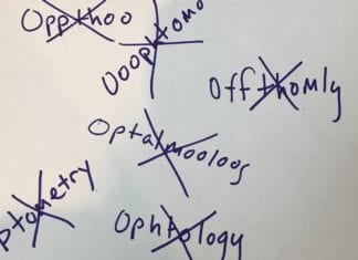 New Ophthalmology Intern Not Sure How to Spell Ophthalmology