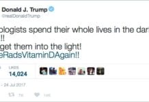 Trump Tweets About Several Medical Specialties