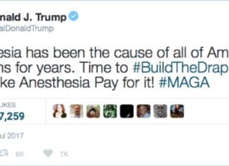 Trump: Anesthesiology Will Build Border Drape Wall & Pay for It border drape wall