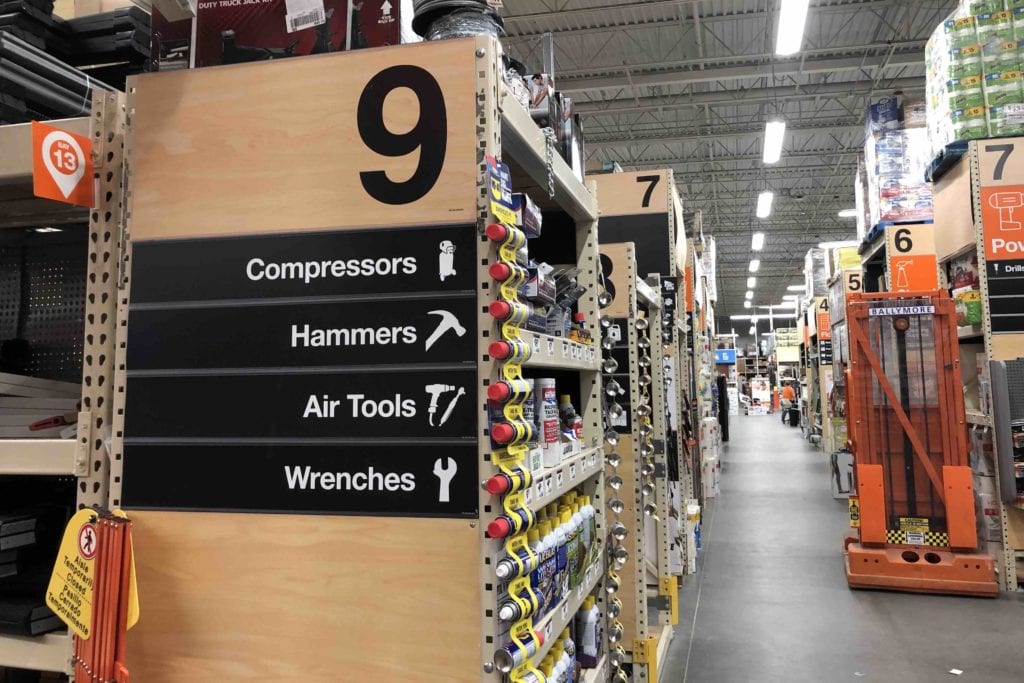 aisle 9 home depot