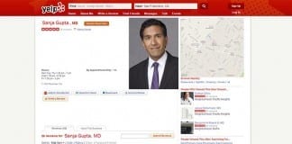Patient “Catfished” by Doctor, Angry That Yelp Profile Was Not Dr. Sanjay Gupta