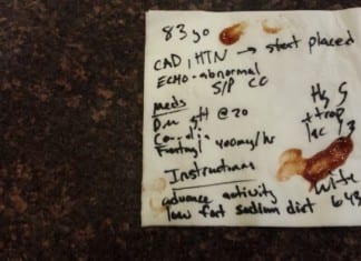 ICU Transfer Arrives with Hospital Summary on a Napkin discharge summary