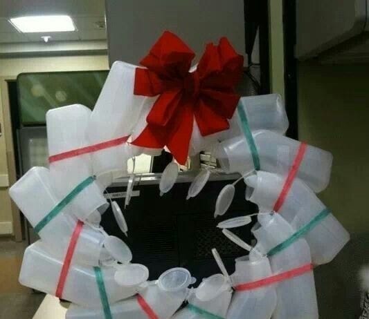 Record Number of Medical Providers Creating Gifts Using Things Around the Hospital urinal medical wreath