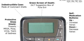 New battery-free pager powered by residents’ sweat and tears. Seven Blunders