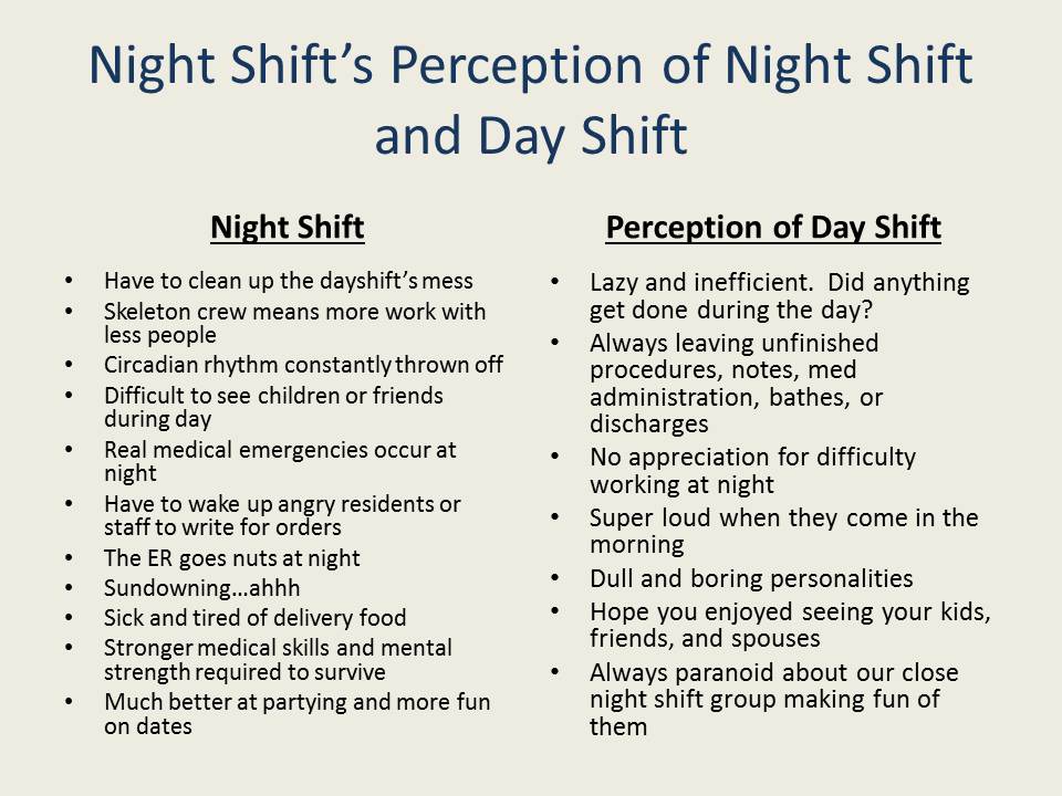 Day Shift Vs. Night Shift Nurses