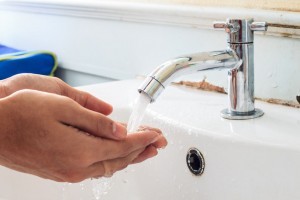 washing hands