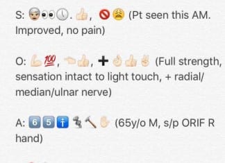 Orthopaedics to Begin to Use Emojis in Progress Notes emoji for orthopedic surgeons interpreted