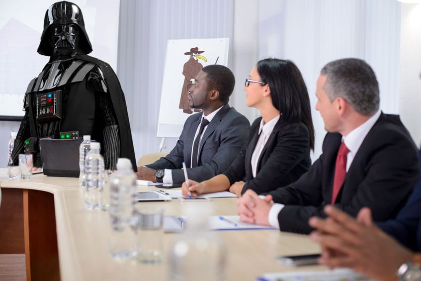 It's comforting to know Darth is well hydrated during these meetings