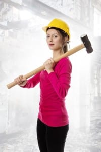 Woman sledgehammer