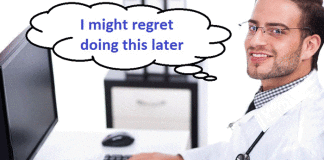 Resident Tempts Fate, Sits Down at Nursing Computer nursing computer