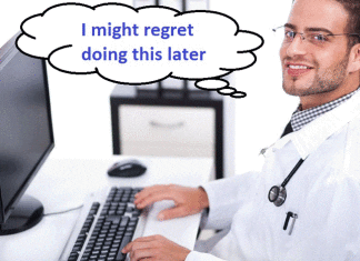 Resident Tempts Fate, Sits Down at Nursing Computer nursing computer