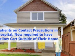 Patients on Contact Precautions in Hospital, Now Required to Have Yellow Cart Outside of Their Home on Discharge
