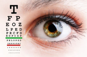 letter T, eye chart, visual acuity