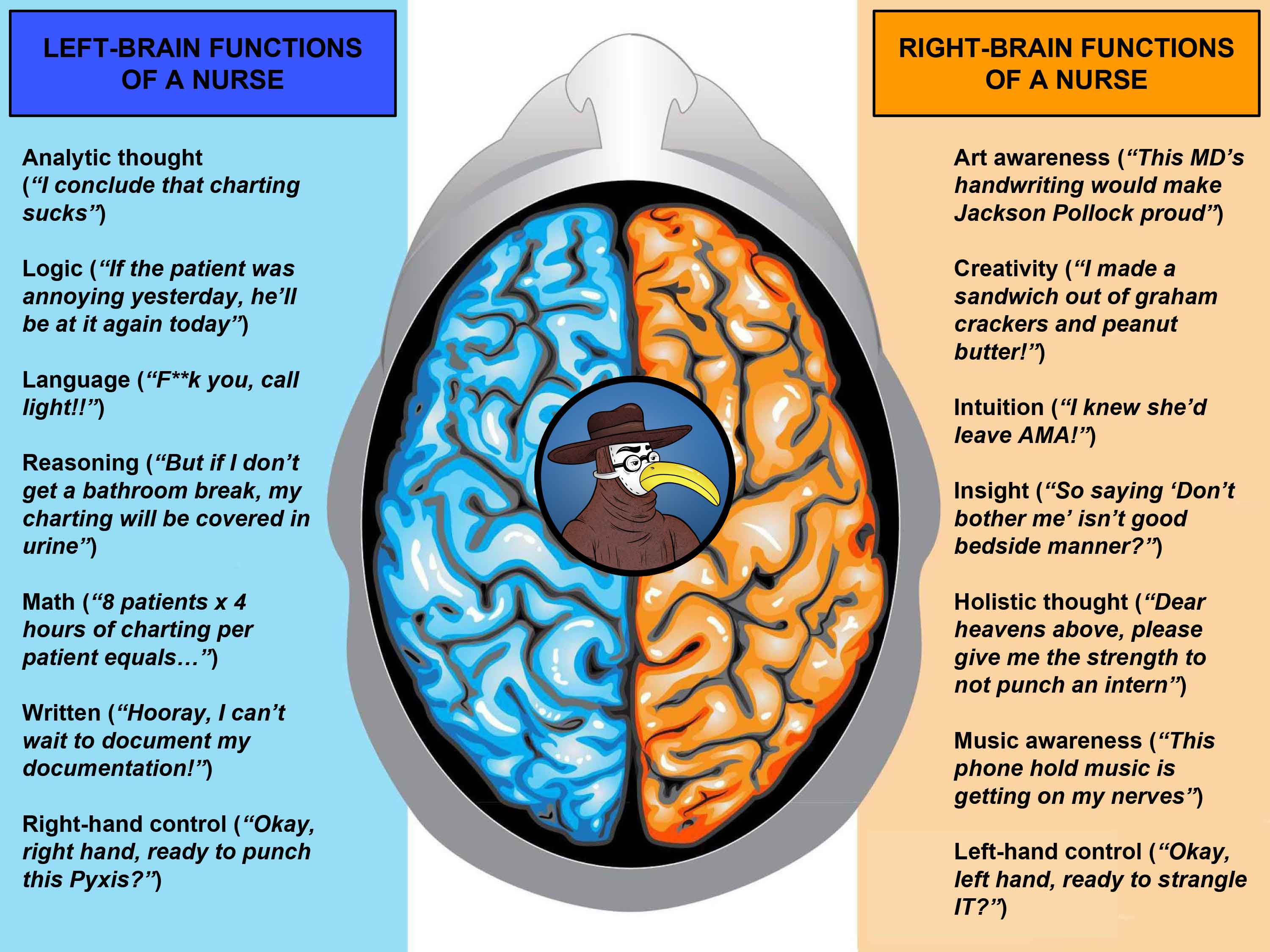 brain hemispheres nurse