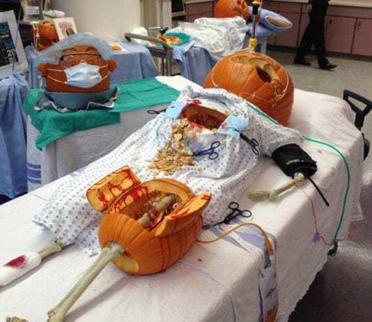 Halloween Pumpkin Carving Scenes at the Hospital: Updated trauma pumpkin