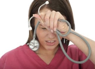 New Nurse Retires After First 12-Hour Shift frustrated nurse