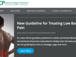 ACP Guidelines for Low Back Pain: ‘Anything, ANYTHING But Opioids’ ACP low back pain anything