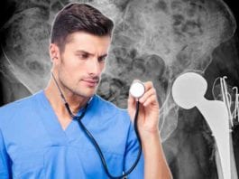 Orthopod Caught Listening to Femur with Stethoscope femur stethoscope