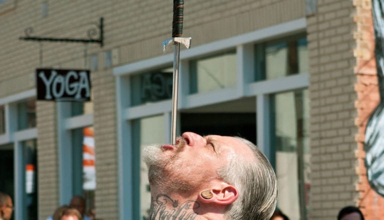 sword swallower reflux