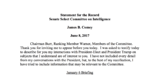 Comey Opening Statement Lacks HPI, Family History, Review of Systems Comey opening statement
