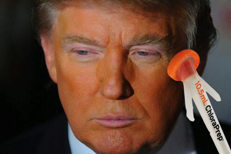 Donald Trump’s Orange Complexion Due To ChloraPrep From Last Plastic Surgery