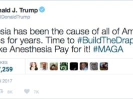 Trump: Anesthesiology Will Build Border Drape Wall & Pay for It border drape wall