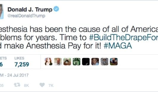Trump: Anesthesiology Will Build Border Drape Wall & Pay for It border drape wall
