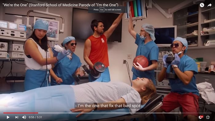 “We’re the One” Stanford School of Medicine Parody of “I’m the One”
