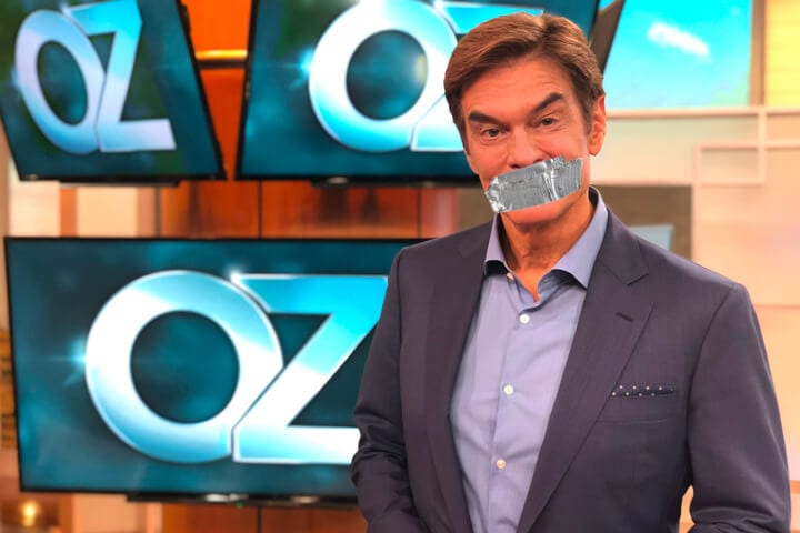 CDC recommends Dr. Oz wear “Duct Tape Mask” to slow down false information